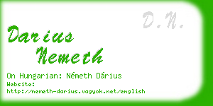 darius nemeth business card